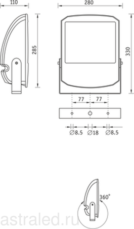 Светодиодный светильник LEADER UMS HG35 Grey