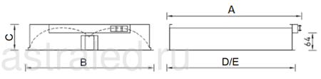 Светодиодный светильник OTX LED 595 CH CF