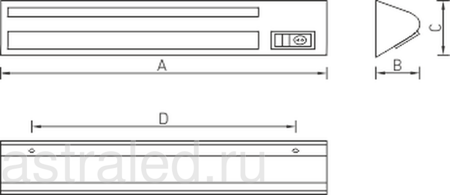 Светодиодный светильник BH LED PS 3000K up/down