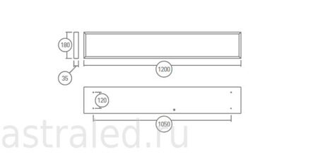 Светодиодный светильник FG 180 24LED 0,35A 37W