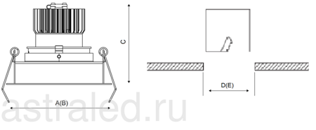 Светодиодный светильник RADO 2х07 WH D45 4000K DALI