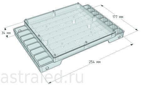 Светодиодный светильник  АТ-ДВО-07-33-65-Х   серия АТ-ДВО-07 Альбатрос