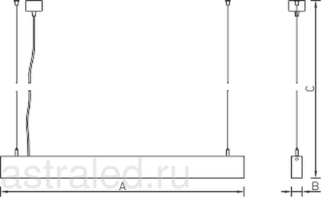 Светодиодный светильник IZAR LINE P LED 1500 WH 4000K