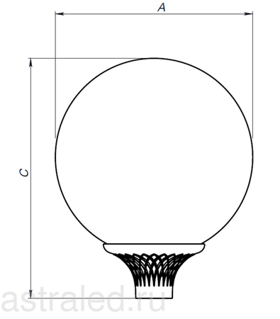 Светодиодный светильник SFERA LED 40 silver 2700K