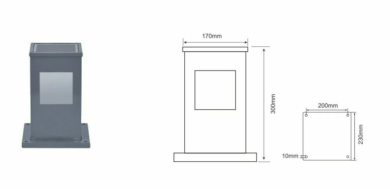 Парковый светильник серии SOLAR MINI H300 1W IP65