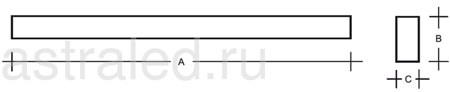 Светодиодный светильник IZAR LINE S LED 1500 WH 4000K DALI