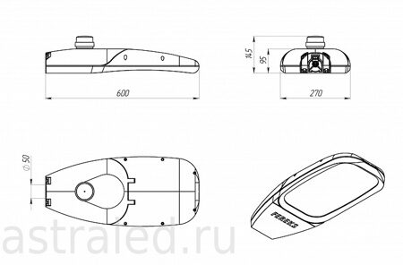 Светодиодный светильник FLA 07-150-50-WL