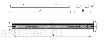 Светодиодный светильник SPACE LED dream 1000 up/down 4000K