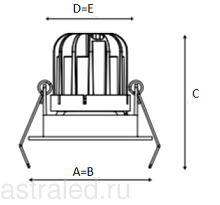 Светодиодный светильник SOON 13 BL/BL D45 4000K (with driver)