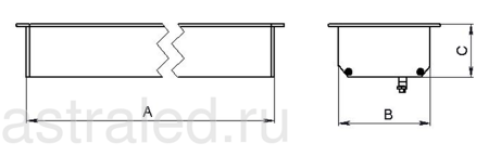 Светодиодный светильник PROFILE 60R LED 1100 WH 4000K