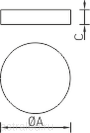 Светодиодный светильник IZAR ROUND S LED 900 WH 4000K