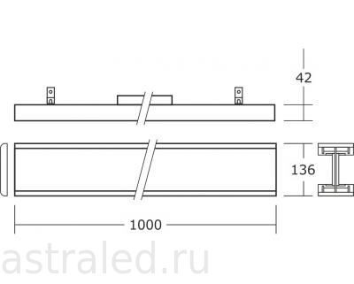 Светодиодный светильник  THM24-16-W-02 LINE