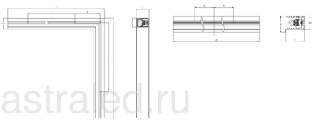 Светодиодный светильник PROFILE 60L P DR LED (1000) BL 4000K MED (low lumen)