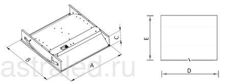 Светодиодный светильник OTR/R LED 595 HFD 4000K clip-in