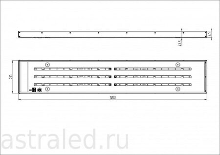 Светодиодный светильник ССВ-28/3000/Кхх (универсал)