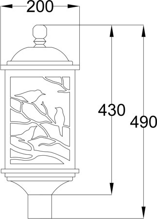 Светильник серии Инокс Нью-490 мм