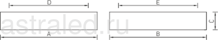 Светодиодный светильник OWP/S 418 /595x615/ IP54/IP54 HF mat