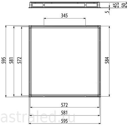 Офисный светильник LL-DVO-040-P600x600