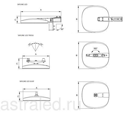 Светодиодный светильник SKYLINE LED 60 DS 4000K