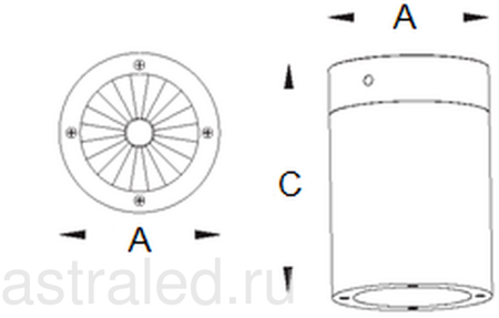 Светодиодный светильник PIPE LED 21 (15) 3000K