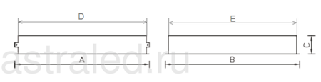 Светодиодный светильник OWF/R 414 /595/ IP54/IP54 ES1