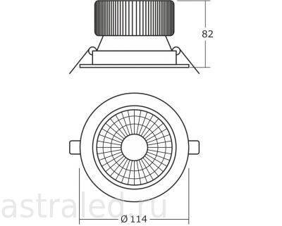 Светодиодный светильник  TRD10-35-W-01