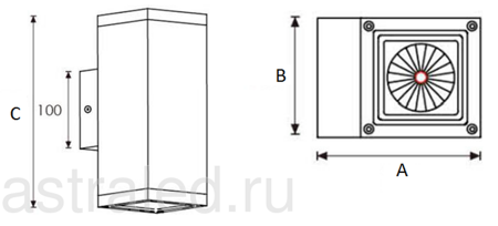 Светодиодный светильник TETRA LED 2x13 D12 4000K